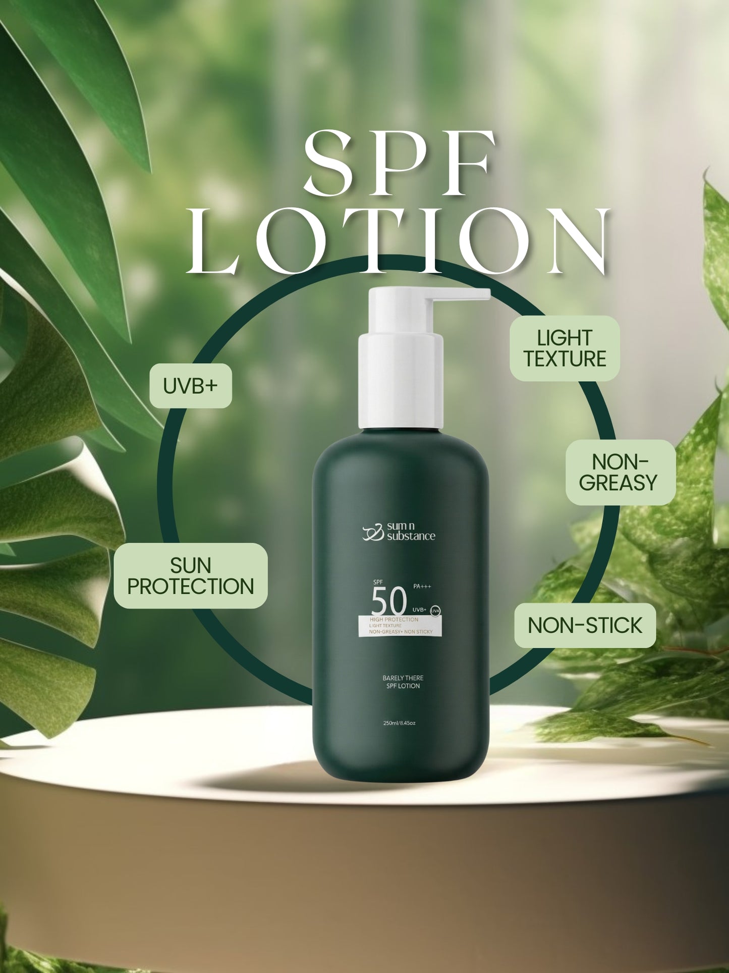 Barely There SPF 50 lotion texture - lightweight non-greasy sunscreen for dark skin tones