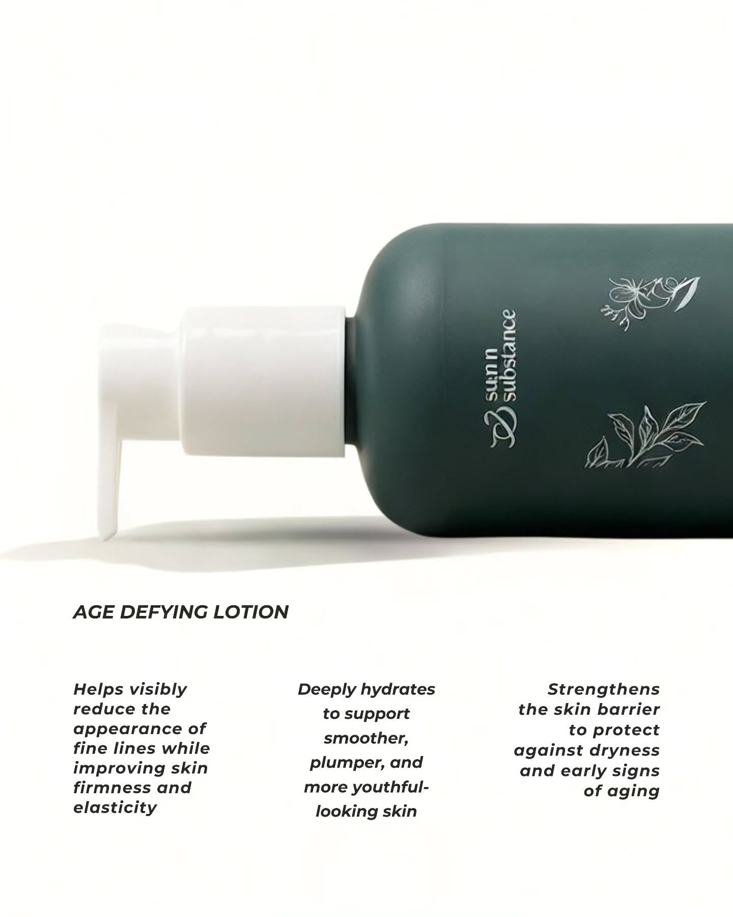 Age Defying Body Lotion product detail - restorative body care with ceramide and hyaluronic acid