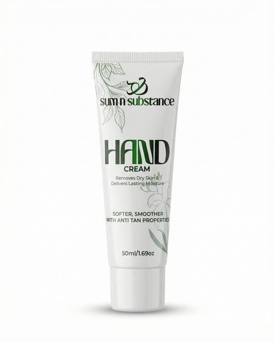 Sum N Substance Hand Cream 50ml - non-greasy moisturiser with shea butter and salicylic acid for dry hands