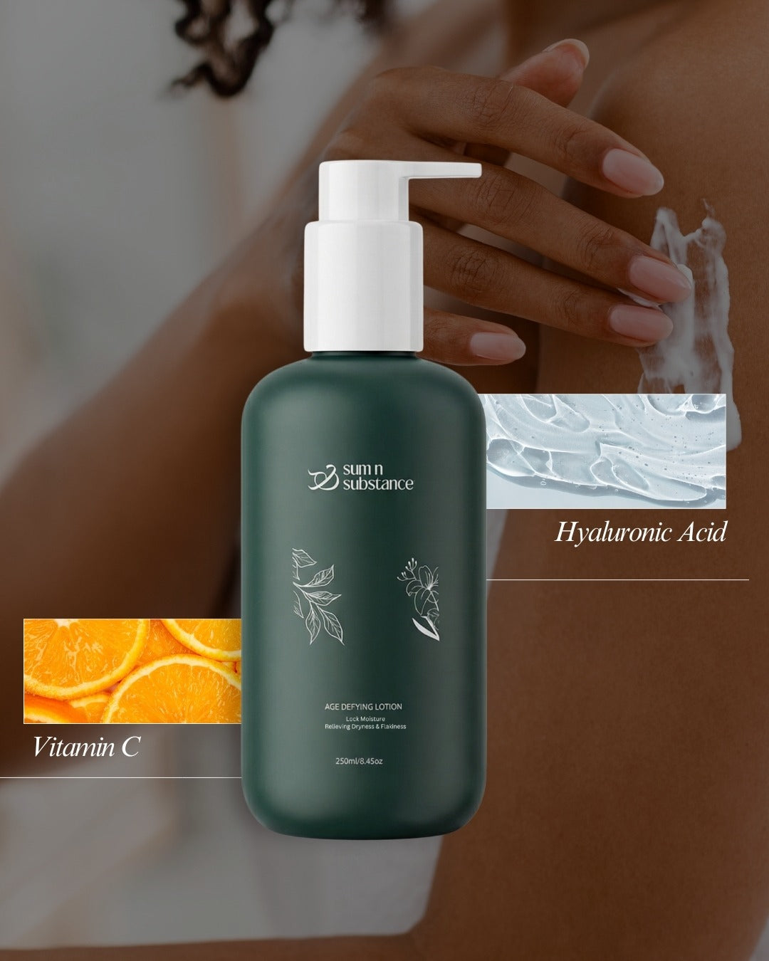 Sum N Substance Age Defying Lotion ingredients - 2% niacinamide 1% hyaluronic acid body lotion
