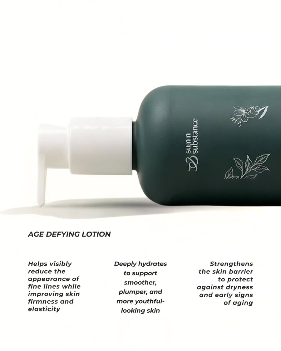 Age Defying Body Lotion product detail - restorative body care with ceramide and hyaluronic acid